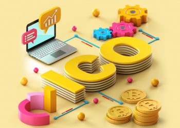 ICO concept. 3d illustration.