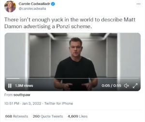 Matt Damon crypto ad